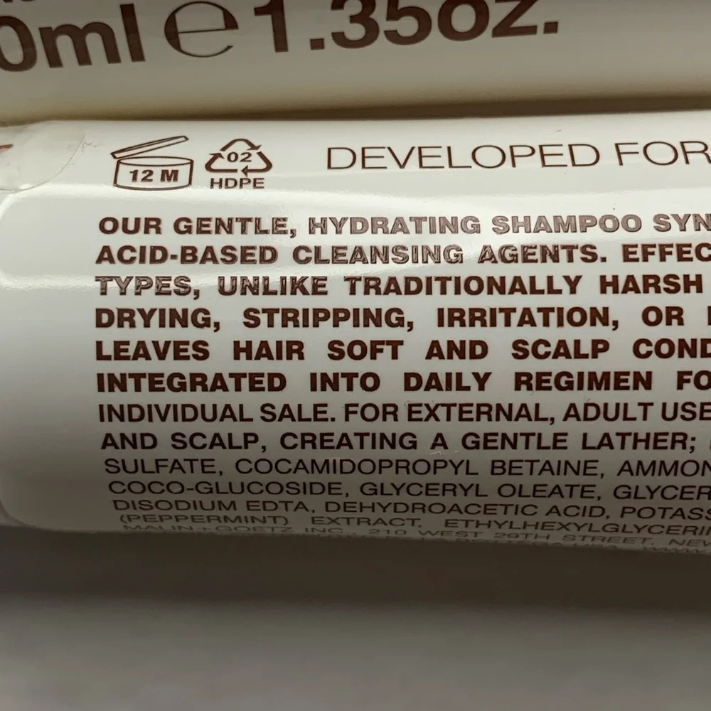 MALIN & GOETZ Clarifying Peppermint Shampoo New